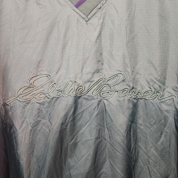 NWT Eddie Bauer Ebtek Pullover Green Embroidered Windbreaker Men's Jacket XL - Picture 5 of 7